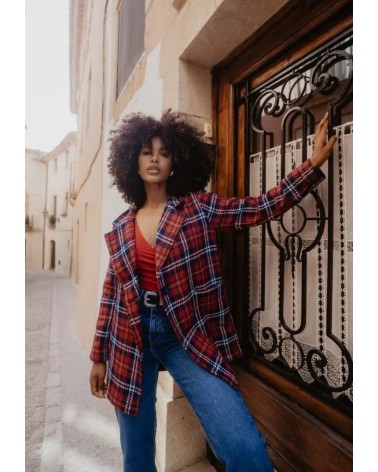 Chaqueta Cuadros Leopardas
