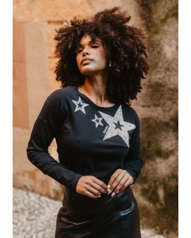 Camiseta Estrellas Plateadas