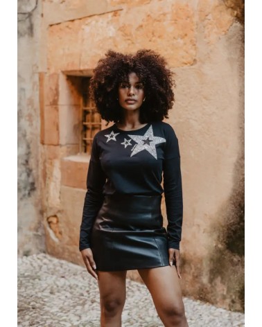 Camiseta Estrellas Plateadas