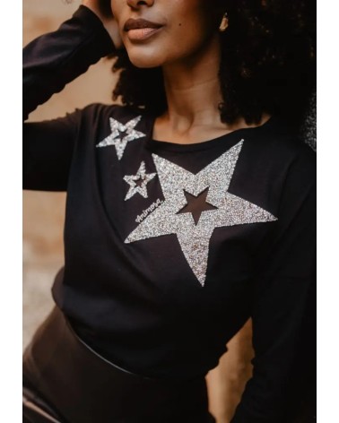 Camiseta Estrellas Plateadas