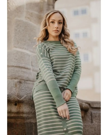 Jersey Verde Rayas y Estrellas