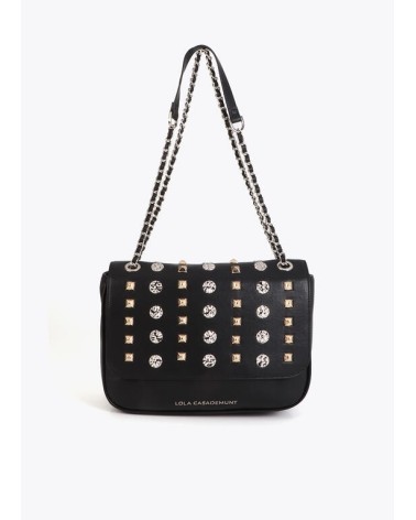 Bolso Bandolera Tachas Oro y Plata