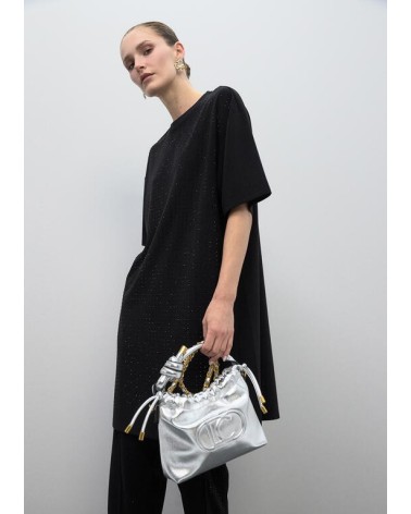 Bolso Bombero Bandolera Plateado