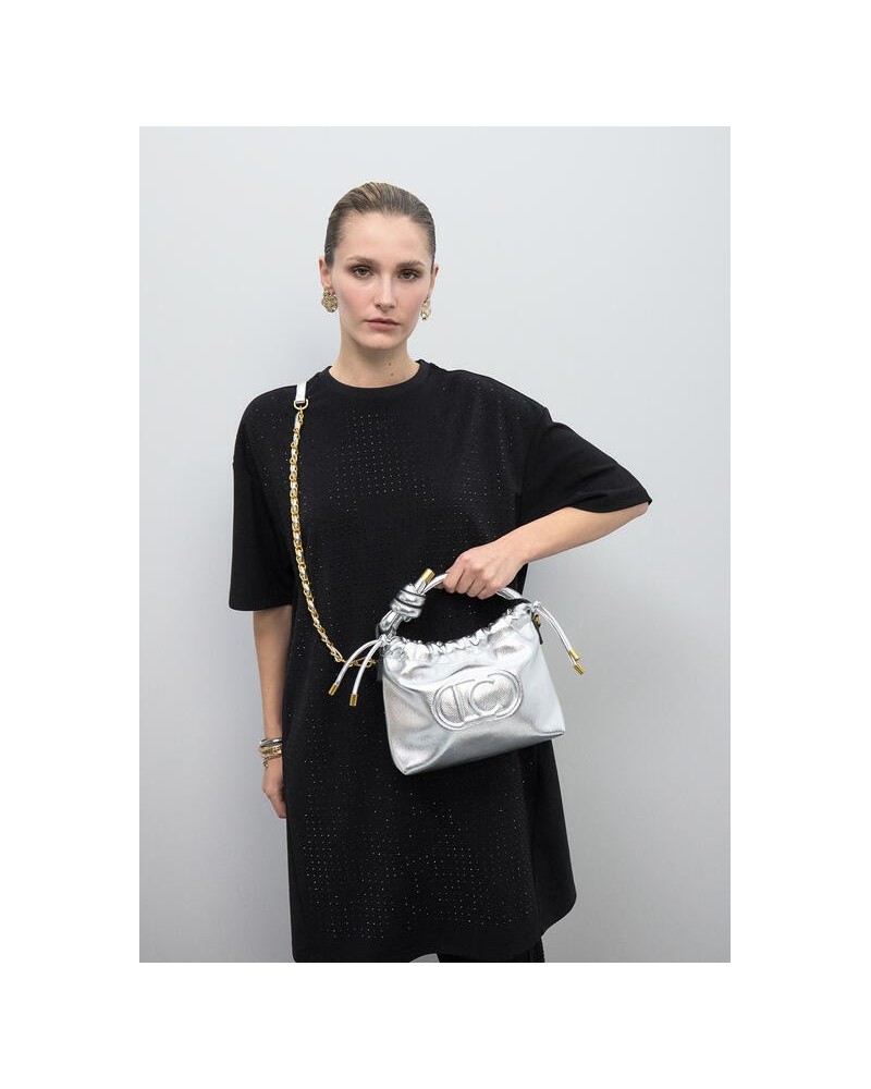 Bolso Bombero Bandolera Plateado