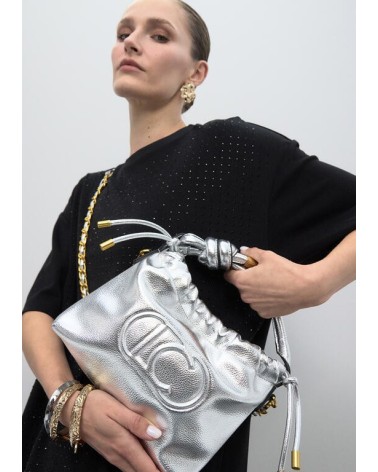 Bolso Bombero Bandolera Plateado
