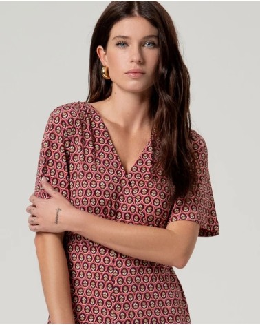 Mono Escote Cruzado Teja