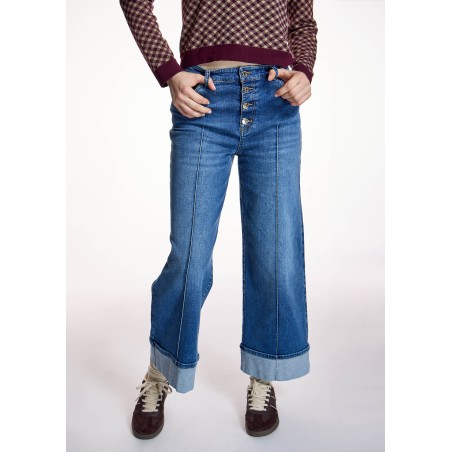 Vaqueros Rectos Vuelta Bajos