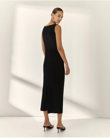 Vestido Midi Escote Barco