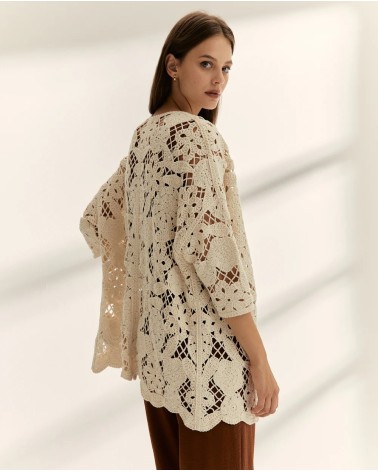 Chaqueta Tricot Beige