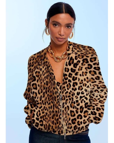 Chaqueta Bomber Animal Print