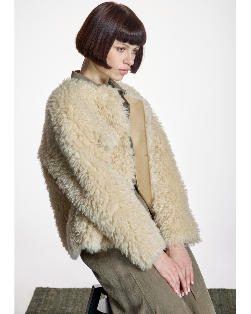 Chaqueta Teddy Cruda