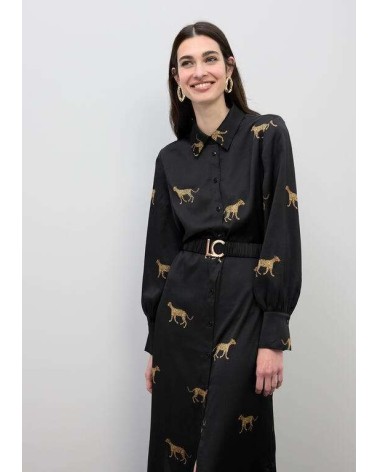 Vestido Satinado Leopardos