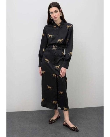 Vestido Satinado Leopardos