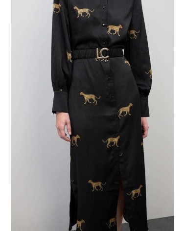 Vestido Satinado Leopardos