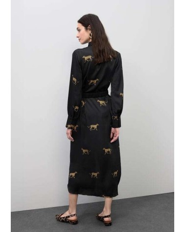 Vestido Satinado Leopardos