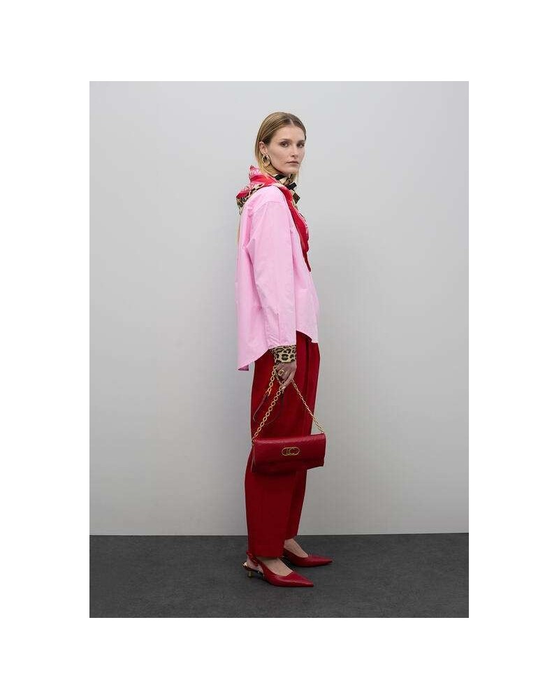 Bolso Bandolera Rojo Pliegues