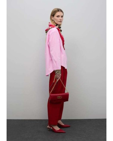 Bolso Bandolera Rojo Pliegues