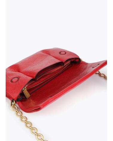 Bolso Bandolera Rojo Pliegues