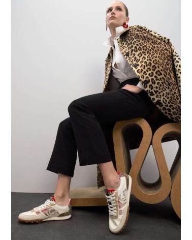 Zapatilla Rejilla y Animal Print