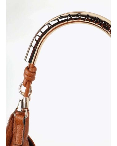 Bolso Shopper Camel Asa Metálica