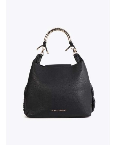 Bolso Shopper Negro Asa Metálica