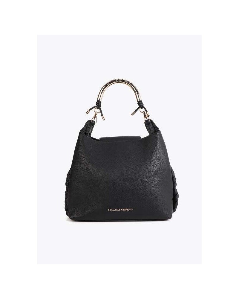 Bolso Shopper Negro Asa Metálica