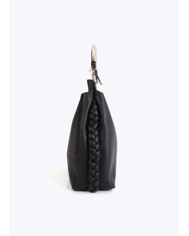 Bolso Shopper Negro Asa Metálica