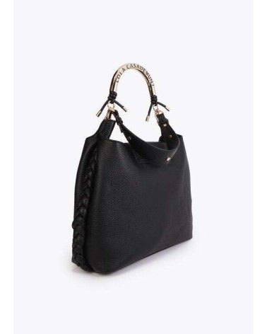 Bolso Shopper Negro Asa Metálica