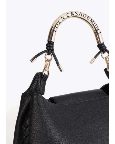 Bolso Shopper Negro Asa Metálica