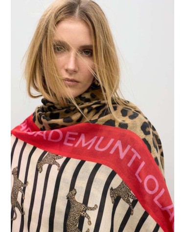 Foulard Rayas y Leopardo