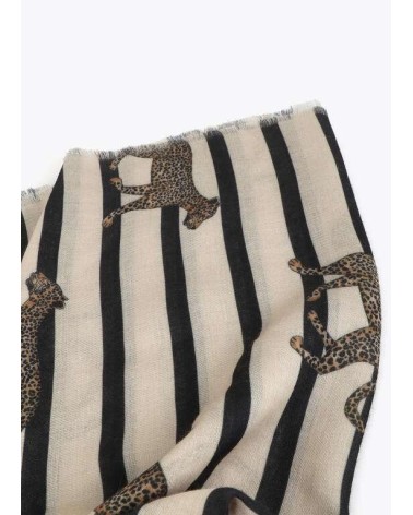 Foulard Rayas y Leopardo