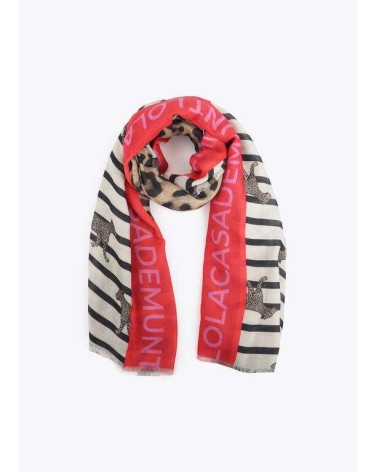 Foulard Rayas y Leopardo