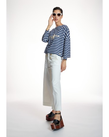 Jeans Culotte Blanco