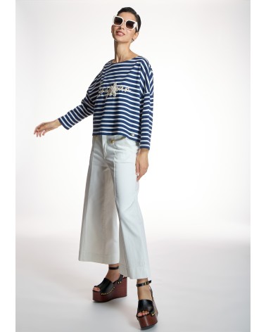 Jeans Culotte Blanco