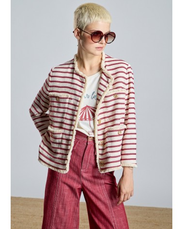 Chaqueta Cruda Rayas