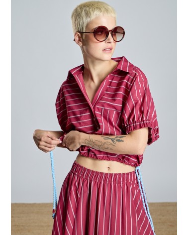 Blusa Granate Con Rayas