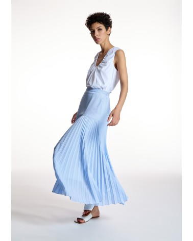 Falda Plisada Azul