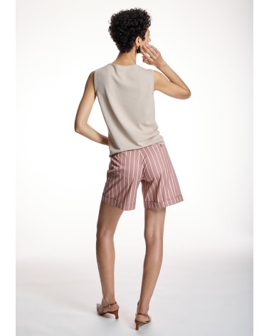 Top Punto Beige Abertura