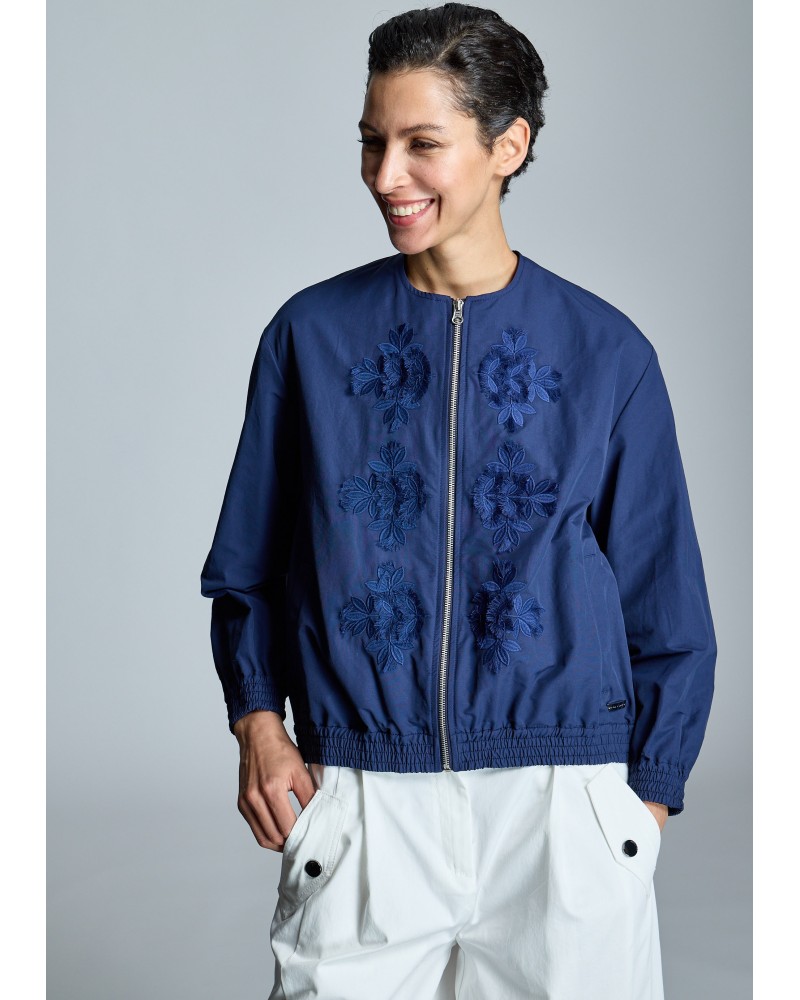 Bomber Azul Bordada