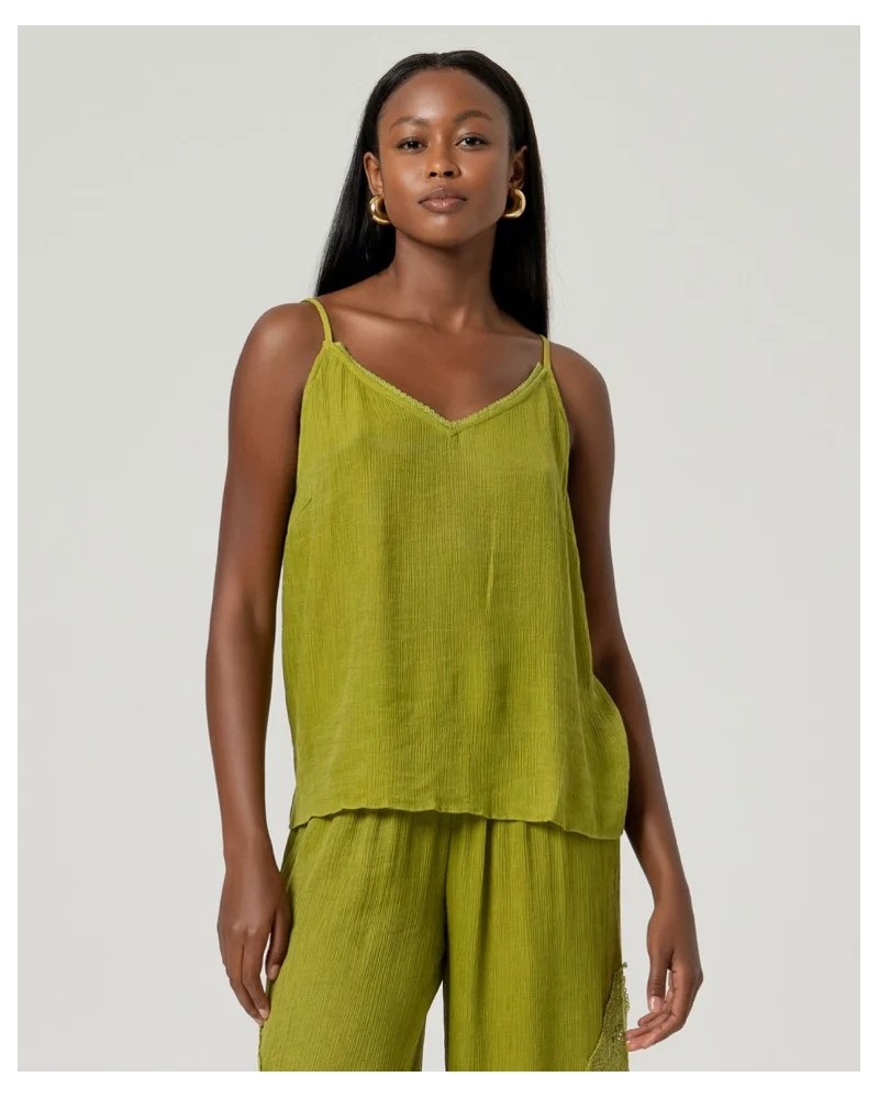 Top Tirantes Fluído Verde