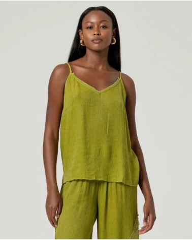 Top Tirantes Fluído Verde