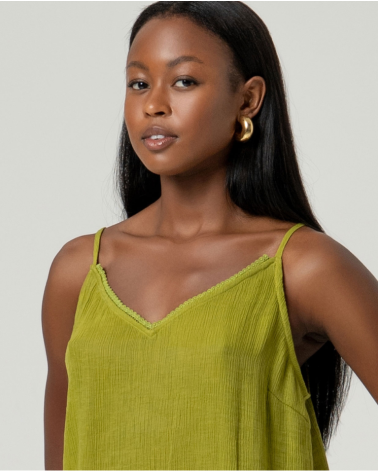 Top Tirantes Fluído Verde