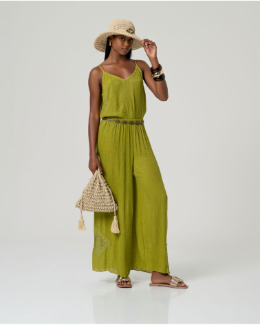 Top Tirantes Fluído Verde