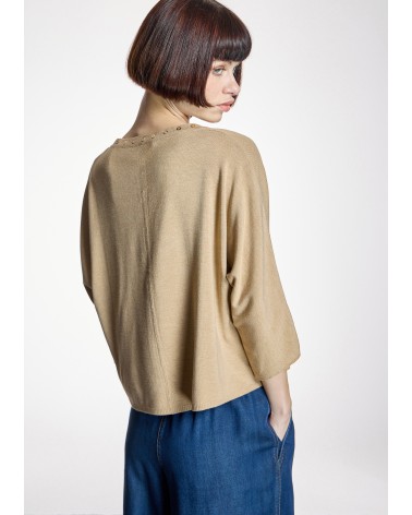 Jersey Camel Con Ojales Metálicos