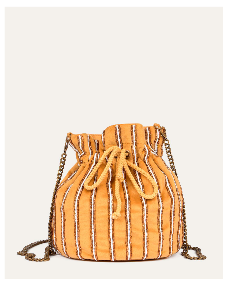 Bolso Cubo Cordón Camel