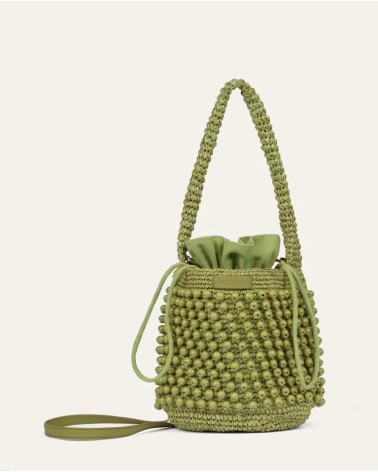 Bolso Rafia Bandolera Verde