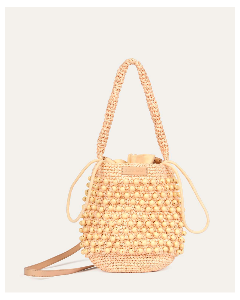 Bolso Rafia Bandolera Crudo