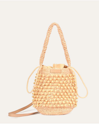 Bolso Rafia Bandolera Crudo