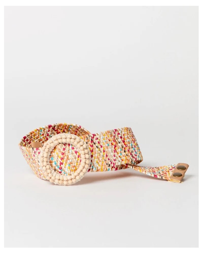 Cinturón Elástico Rafia Multicolor