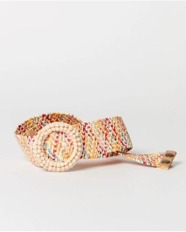 Cinturón Elástico Rafia Multicolor